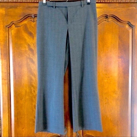 Gap Pants Charcoal Grey Pinstripe Cropped Dress Pants Stretch size 2 - Picture 2 of 16
